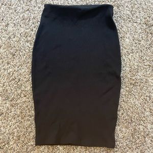 Other Stories Black Ribbed Pencil Skirt